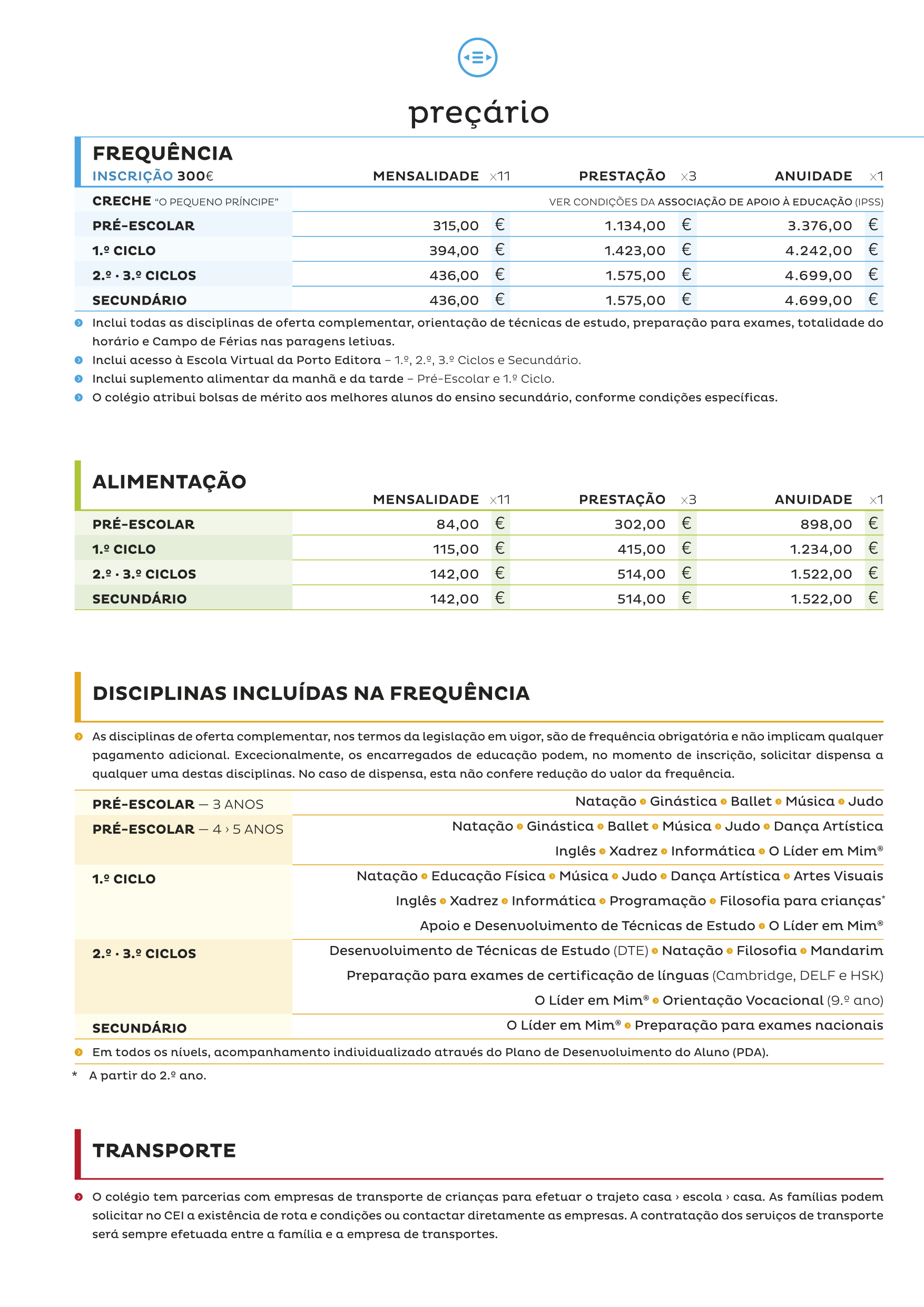 Preçario